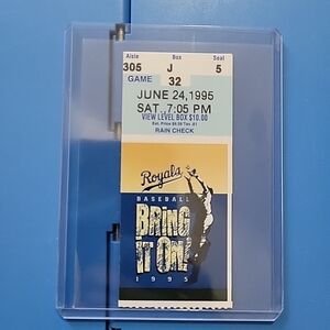 Kansas City Royals Minnesota Twins baseball ticket stub Puckett HR